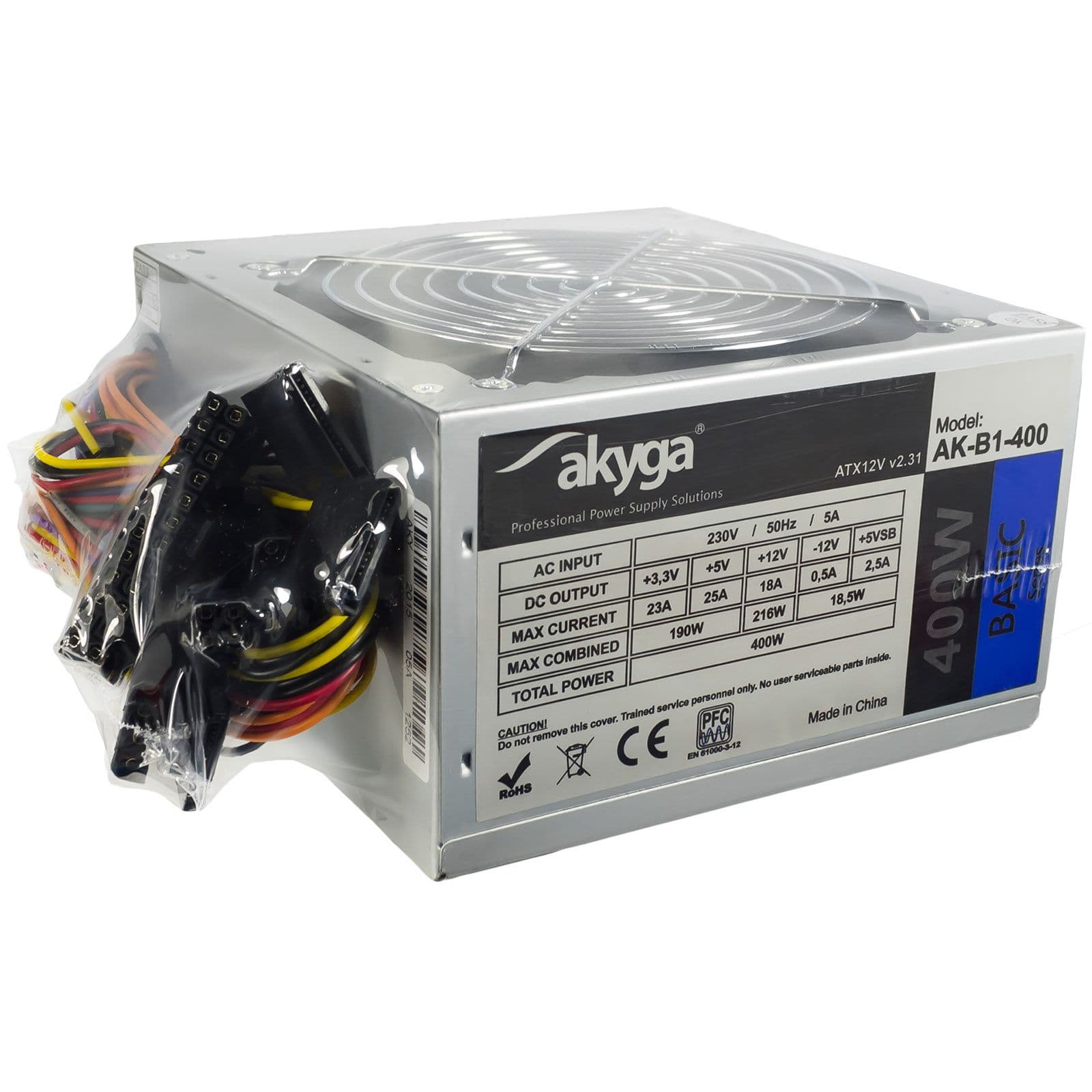 AKYGA ATX Tápegység 12cm    OEM 400W