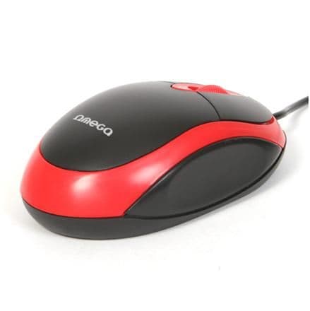 OMEGA Egér OM06VR Piros/Fekete USB