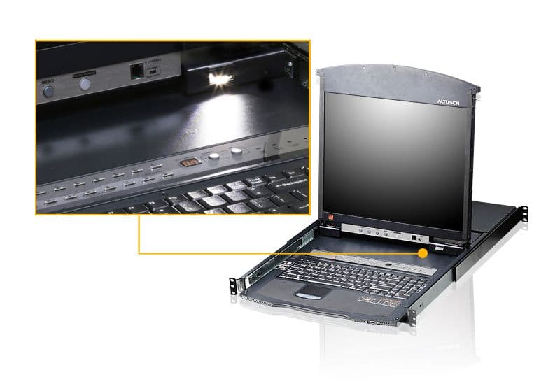 ALTUSEN KVM Konzol LCD 17" + Switch 8p. KL1508AM