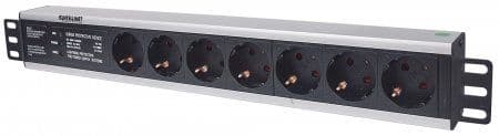 INTELLINET PDU 7x SCHUKO 19" 1,5U 3m Fekete