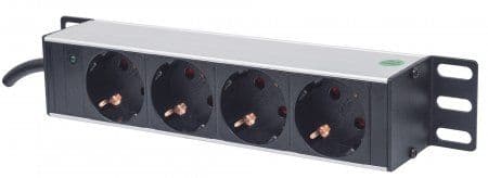 INTELLINET PDU 4x SCHUKO 10" 1U 1,8m Fekete