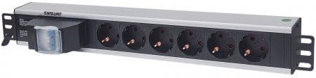 INTELLINET PDU 6x SCHUKO 19" 1,5U 1,6m kapcsolós Fekete