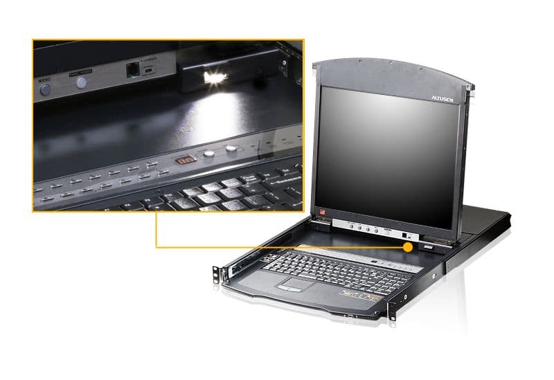 ALTUSEN KVM Konzol LCD 19" + Switch IP 16port