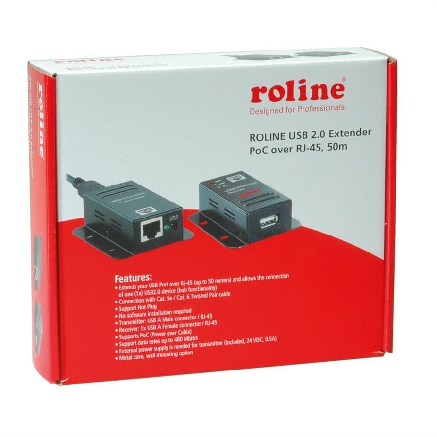 ROLINE Extender USB2.0 - UTP CAT5  50m-ig POC