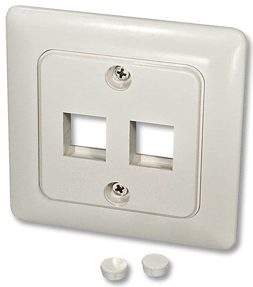 LINDY Moduláris fali doboz, előlap, 2 keystone