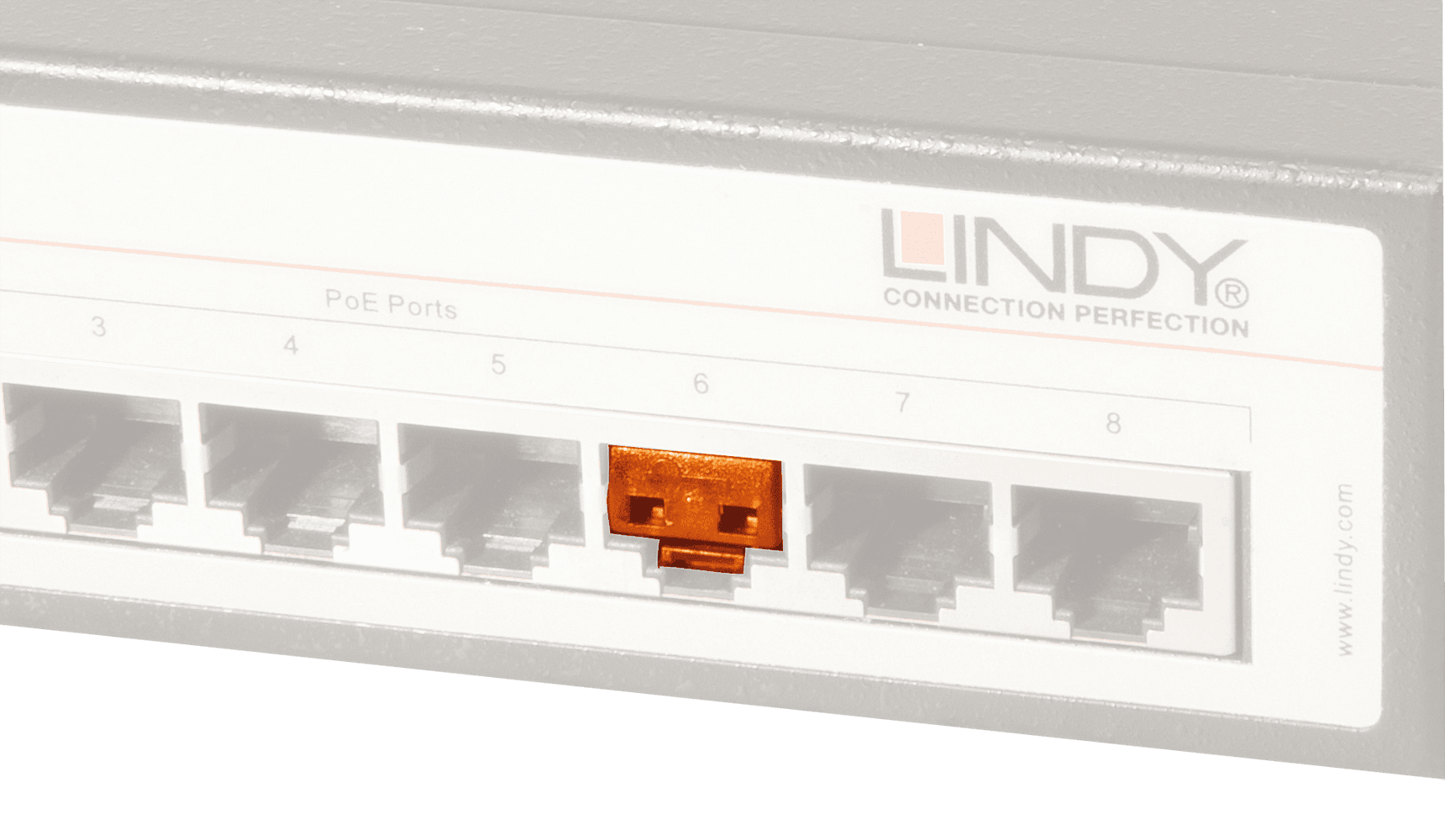 LINDY RJ45 biztonsági dugó, narancsságrga (20db/csomag)