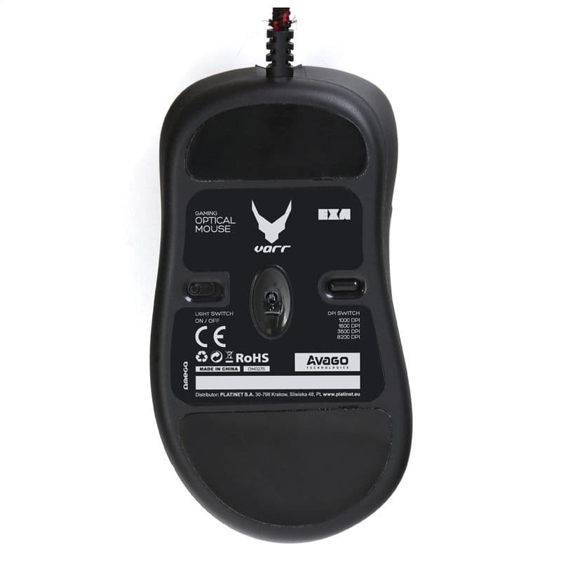 VARR Gaming Egér, vezetékes, Pro-Gaming AVAGO A9800, 8200 DPI, USB