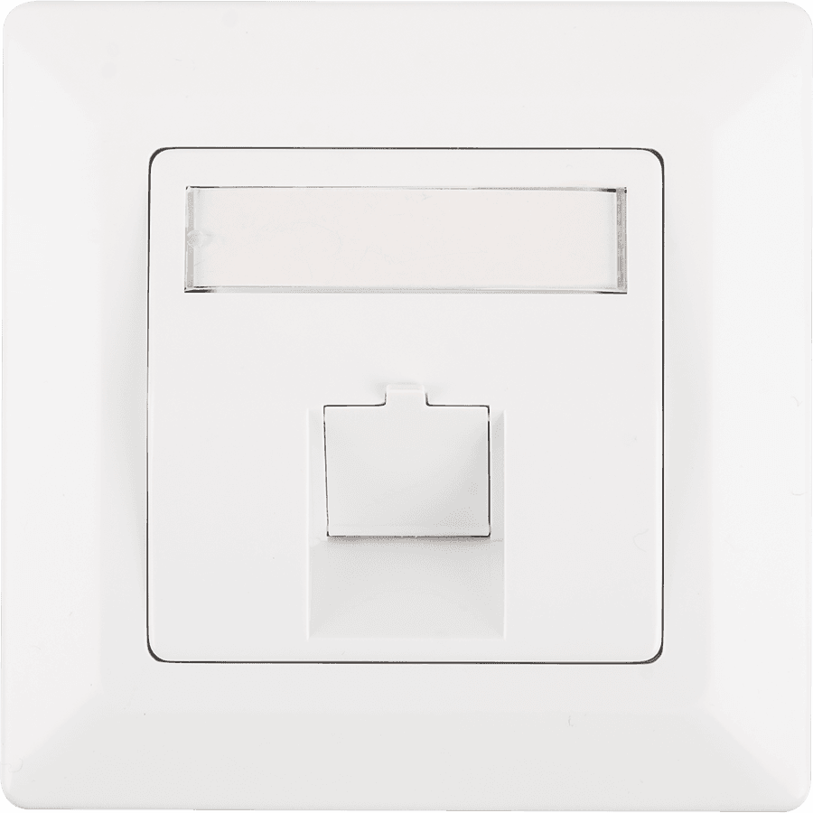 NIKOMAX Fali aljzat kerettel, 80x80mm, 1 portos ,fehér