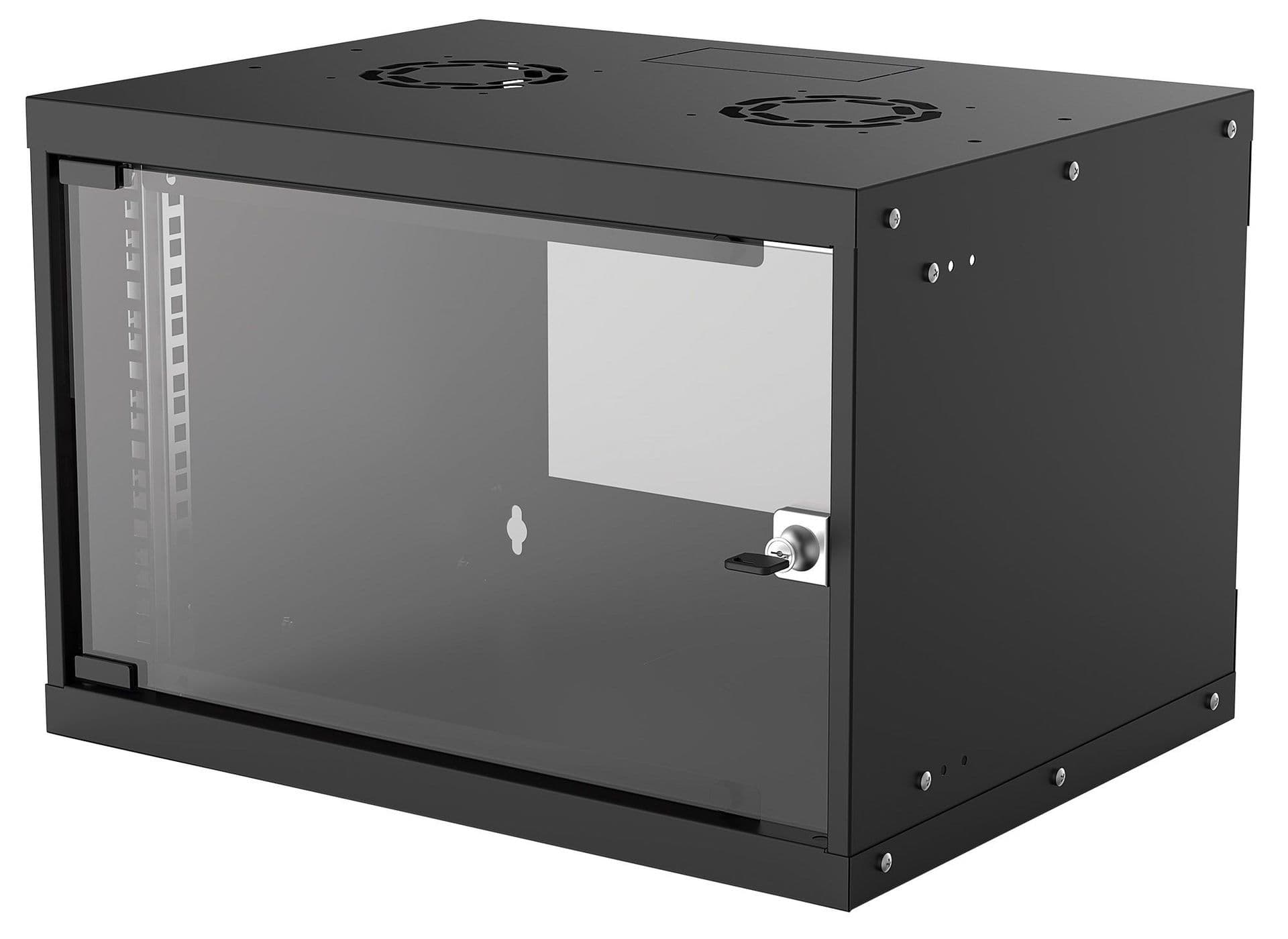INTELLINET fali rack, 19", 6U, 400x540x353; IP20-védelem, Fekete
