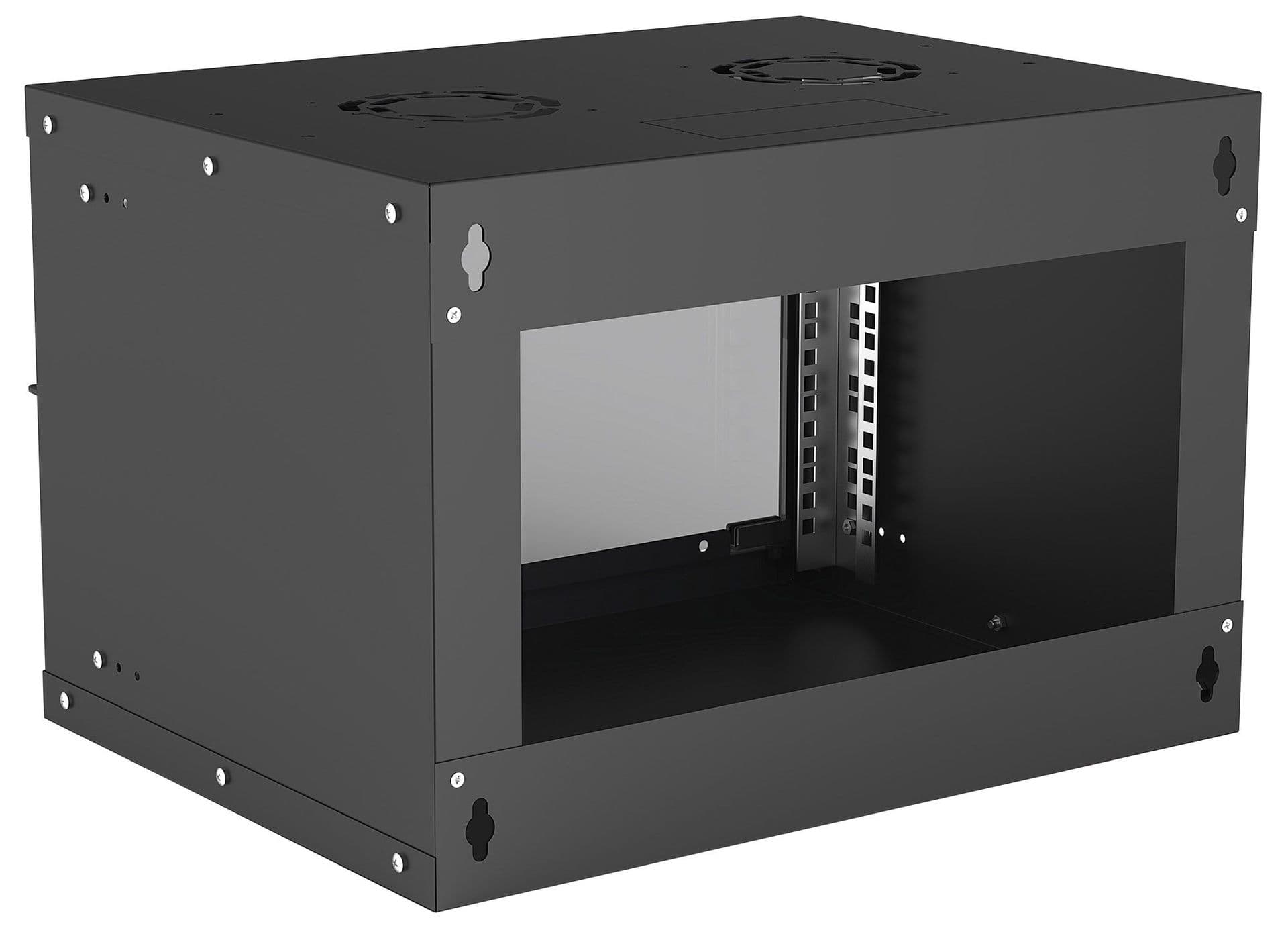 INTELLINET fali rack, 19", 6U, 400x540x353; IP20-védelem, Fekete