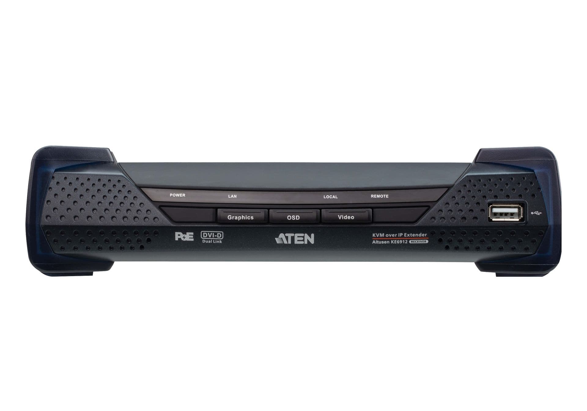 ATEN Extender DVI, Dual Link, KVM over IP, PoE, (Receiver), KE6912R-AX
