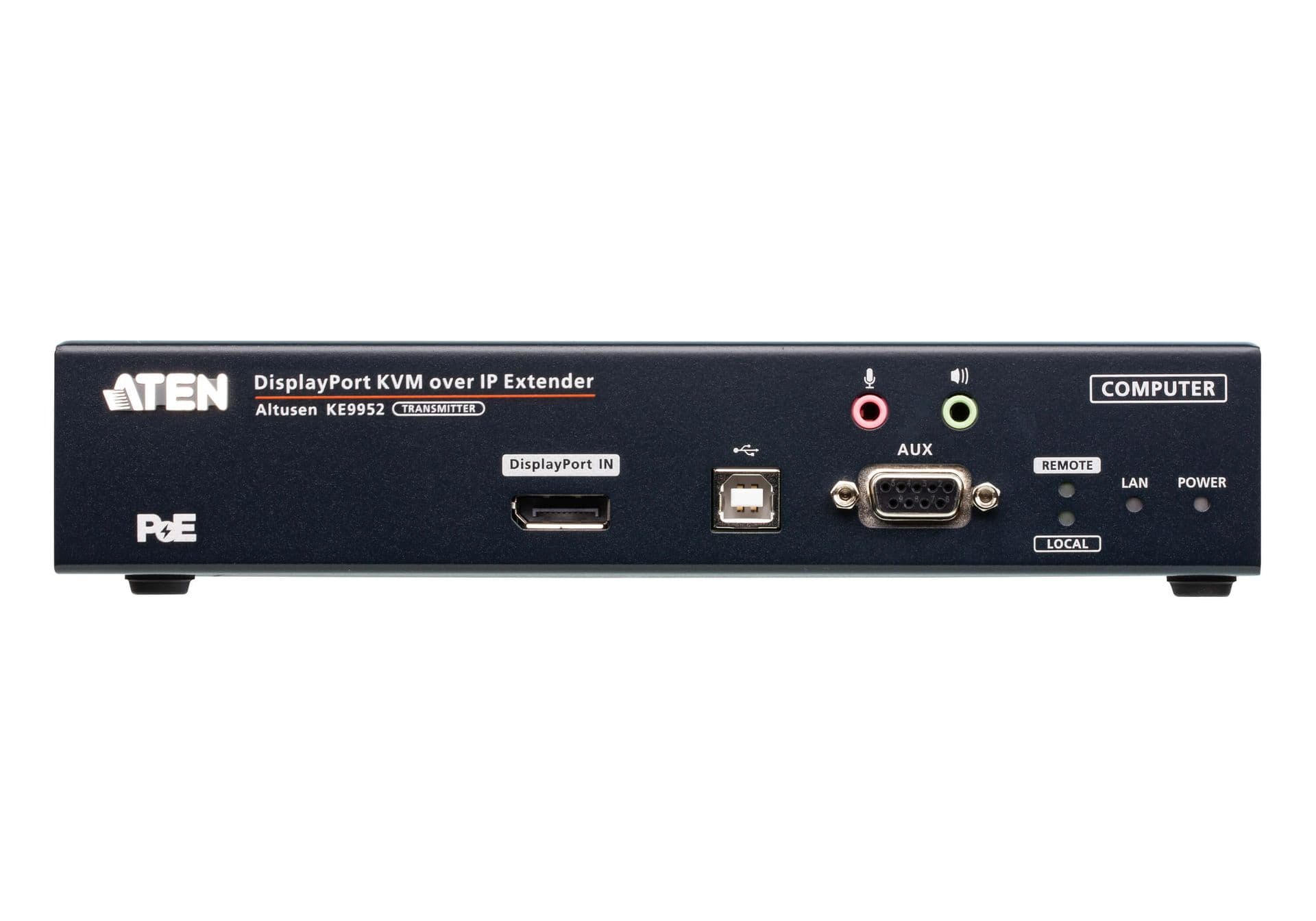 ATEN Extender 4K, DisplayPort, Single Display, KVM over IP, PoE, (Transmitter), KE9952T-AX