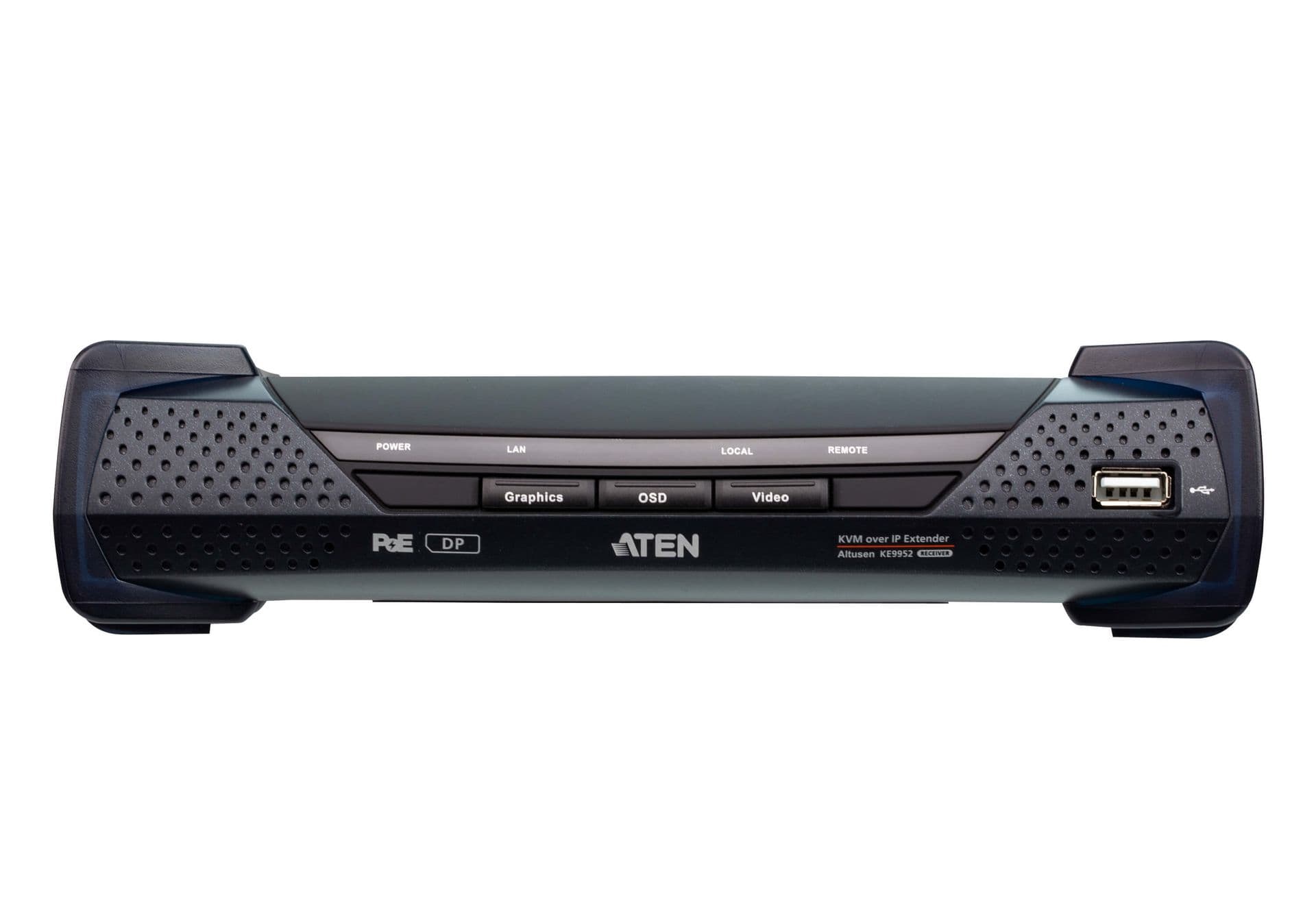 ATEN Extender 4K, DisplayPort, Single Display, KVM over IP, PoE, (Receiver), KE9952R-AX