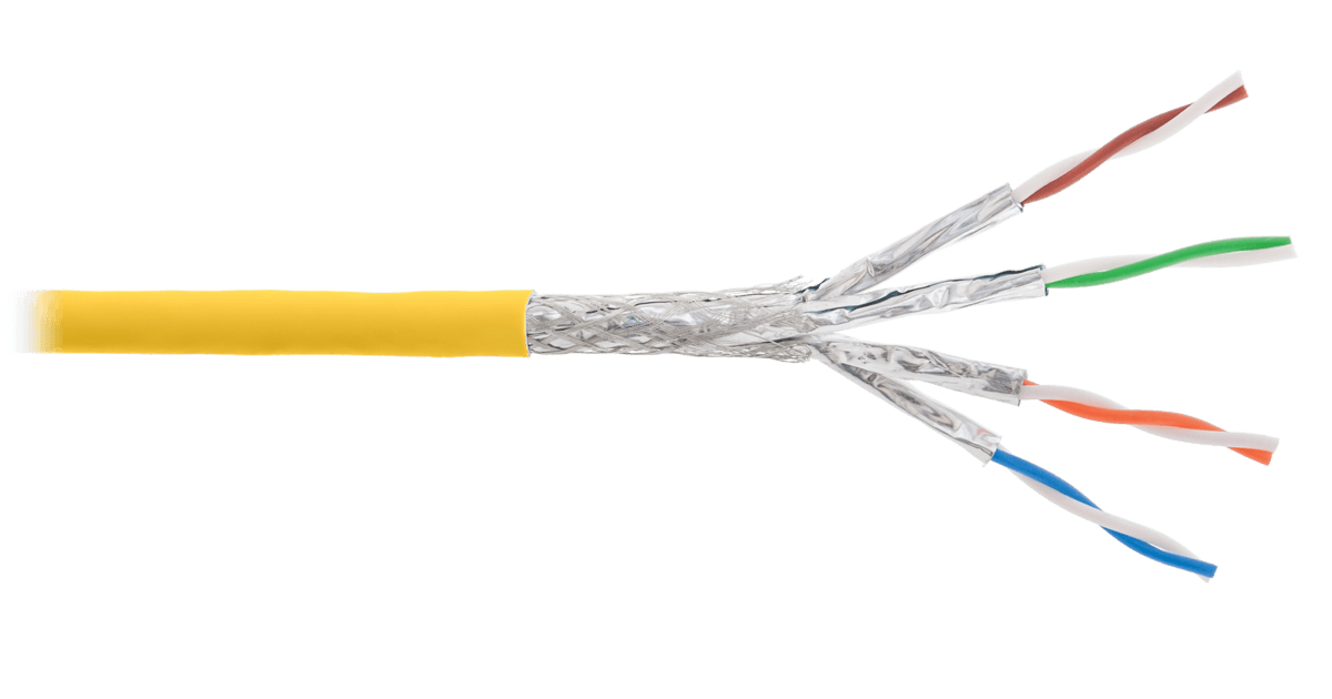 NIKOMAX falikábel S/FTP, Cat.7A, 4 érpár, 23 AWG, LSZH, 500M, Sárga