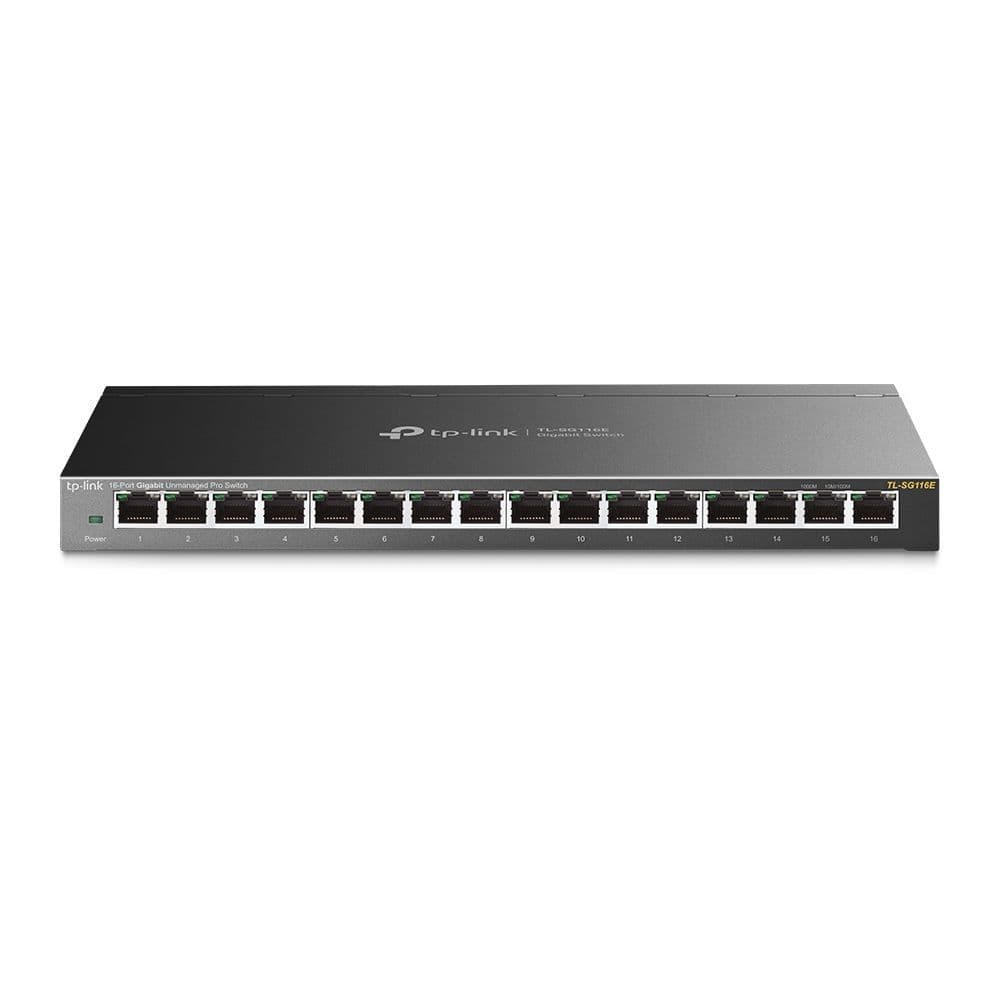 TP-LINK Switch 16x1000Mbps Fémházas Rackes, Easy Smart, TL-SG116E
