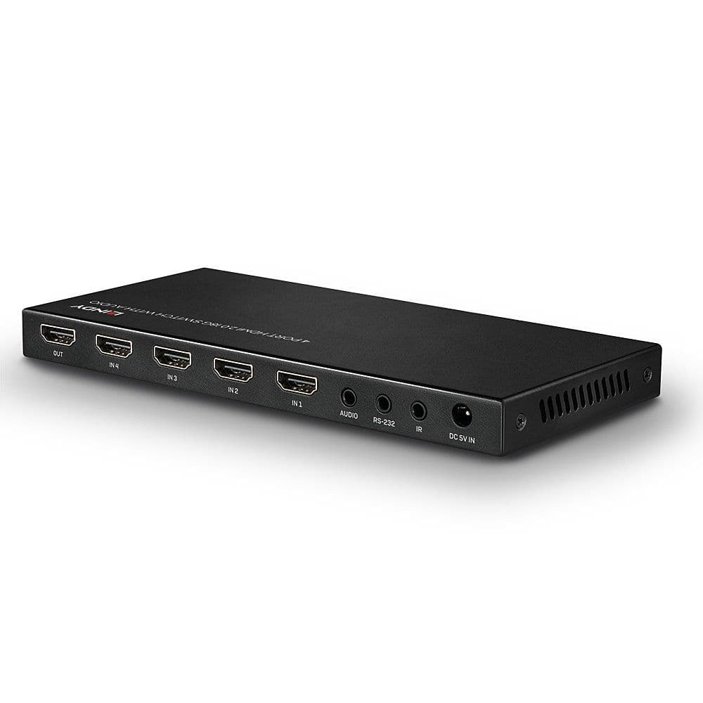 Lindy HDMI 2.0 Switch 4 port with audio 38249