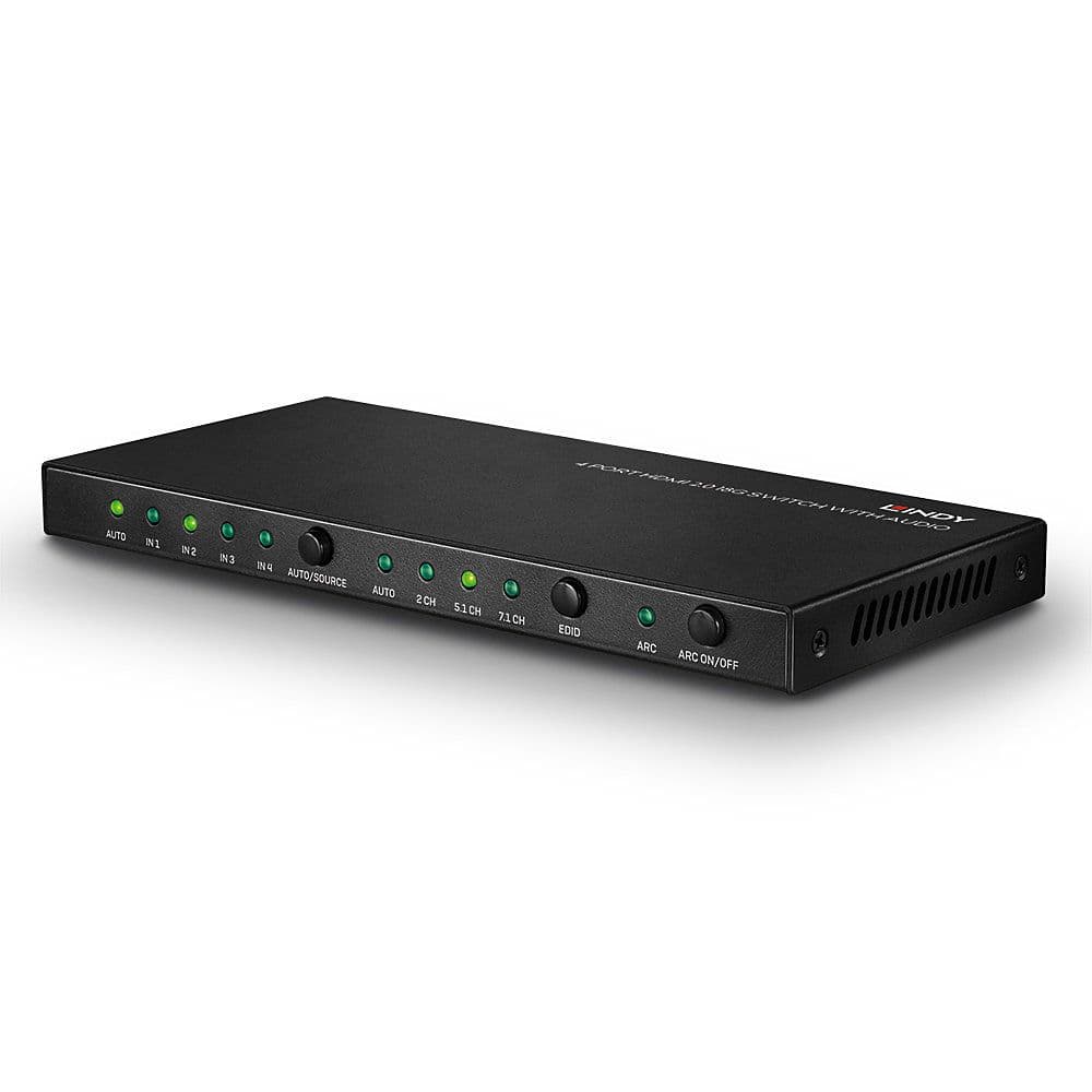 Lindy HDMI 2.0 Switch 4 port with audio 38249