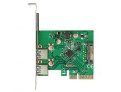 DELOCK 89554 PCI Express x4 kártya > 2 x külső USB 3.1 Gen 2 A-típusú hüvely