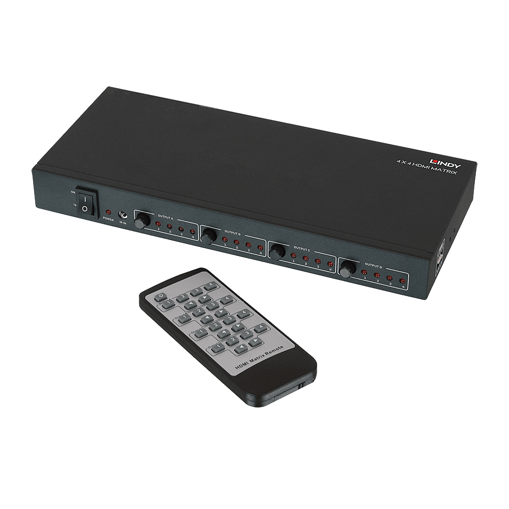 LINDY mátrix Switch, HDMI, 4x4 port