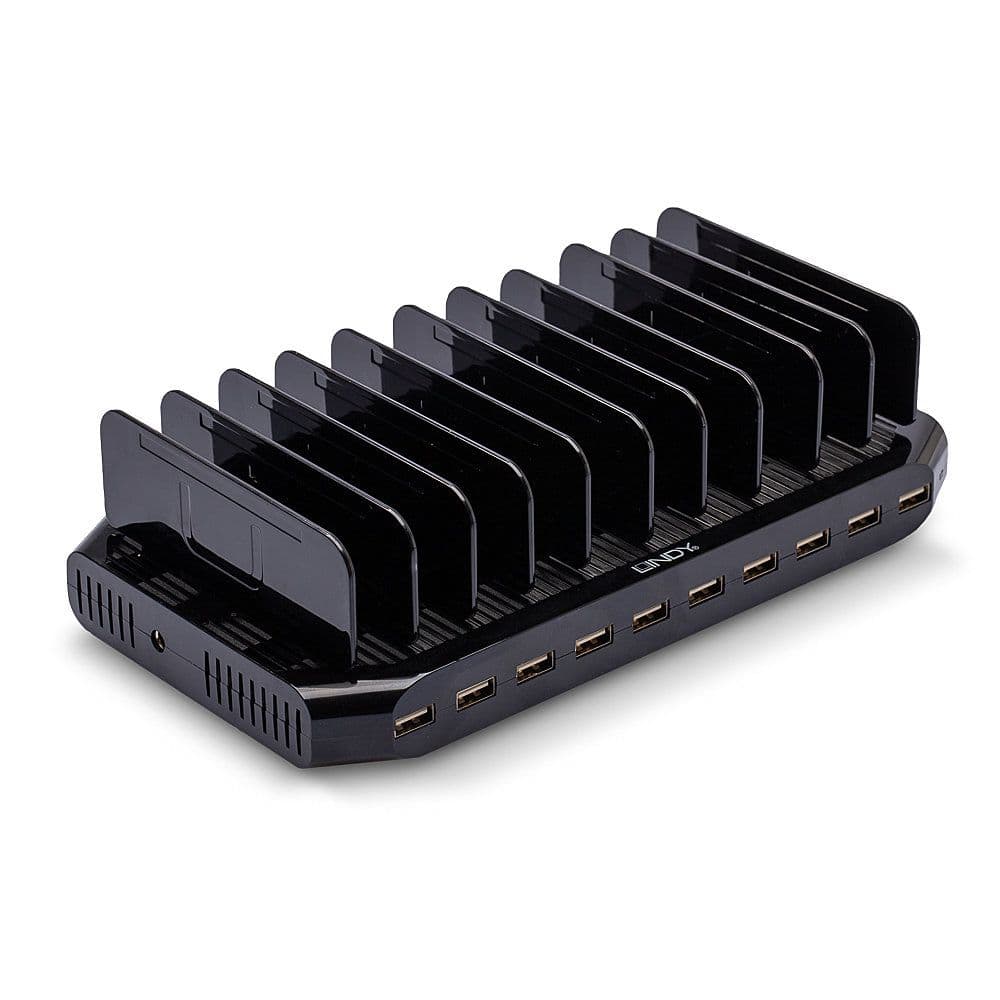 LINDY USB töltőállomás mobiltelefonokhoz és tabletekhez, 10 port