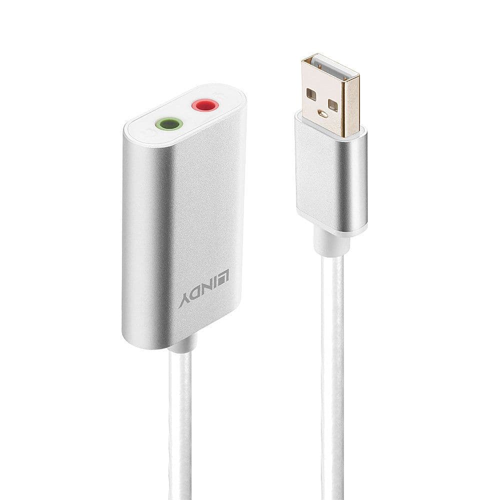 LINDY Adapter USB - 2x 3,5mm jack