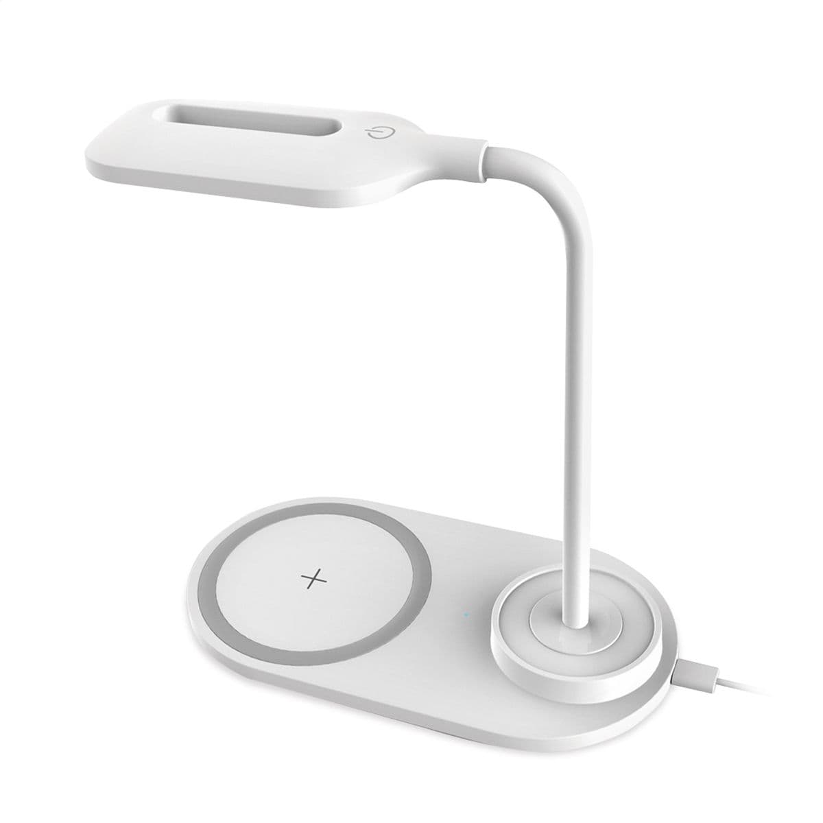 PLATINET Asztali lámpa 5W, vezetéknélküli töltővel, fehér