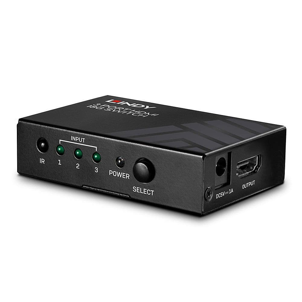 LINDY Switch HDMI 2.0, 3 port (38243 utódja)