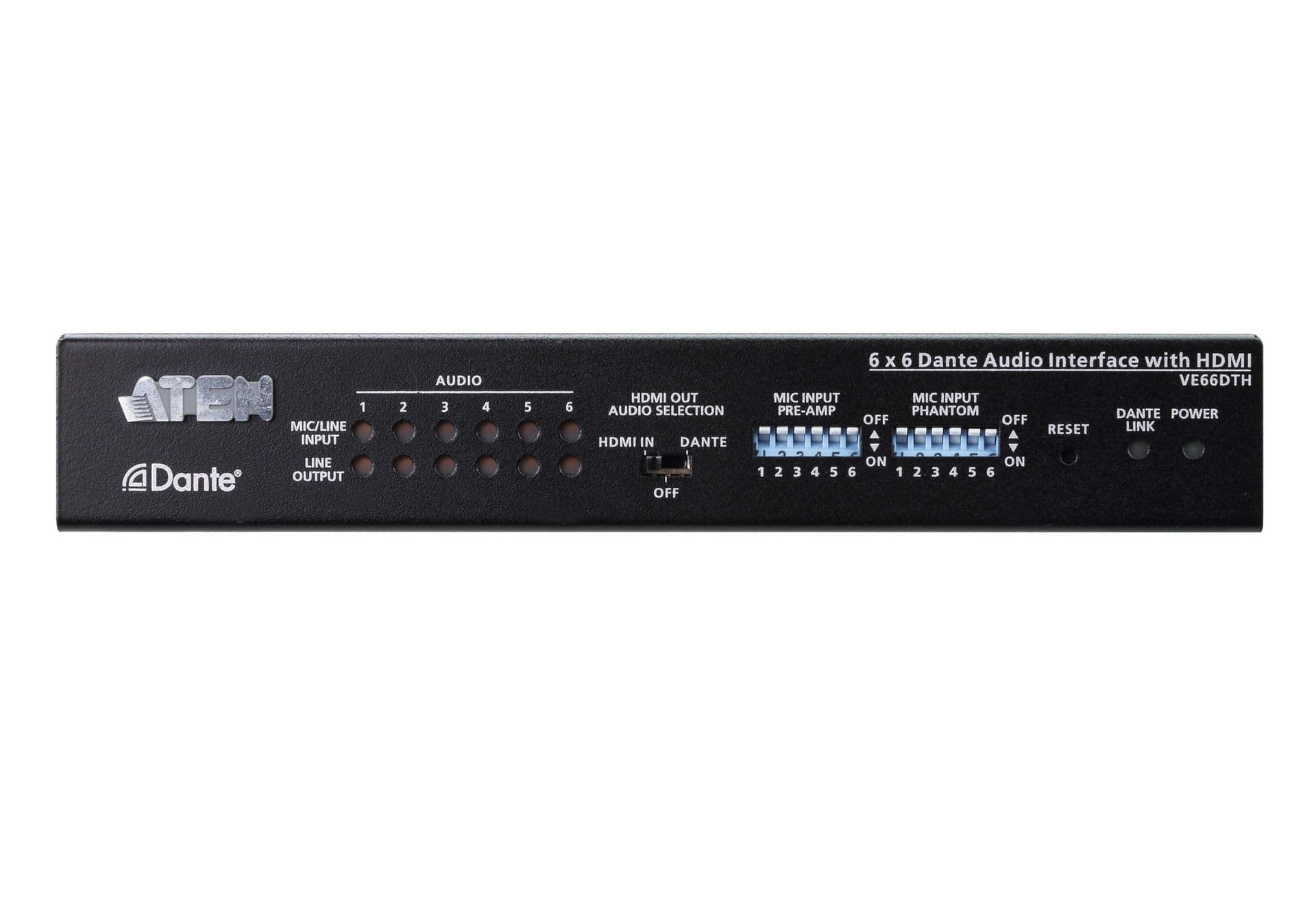 ATEN Dante audio interfész 6x6, HDMI