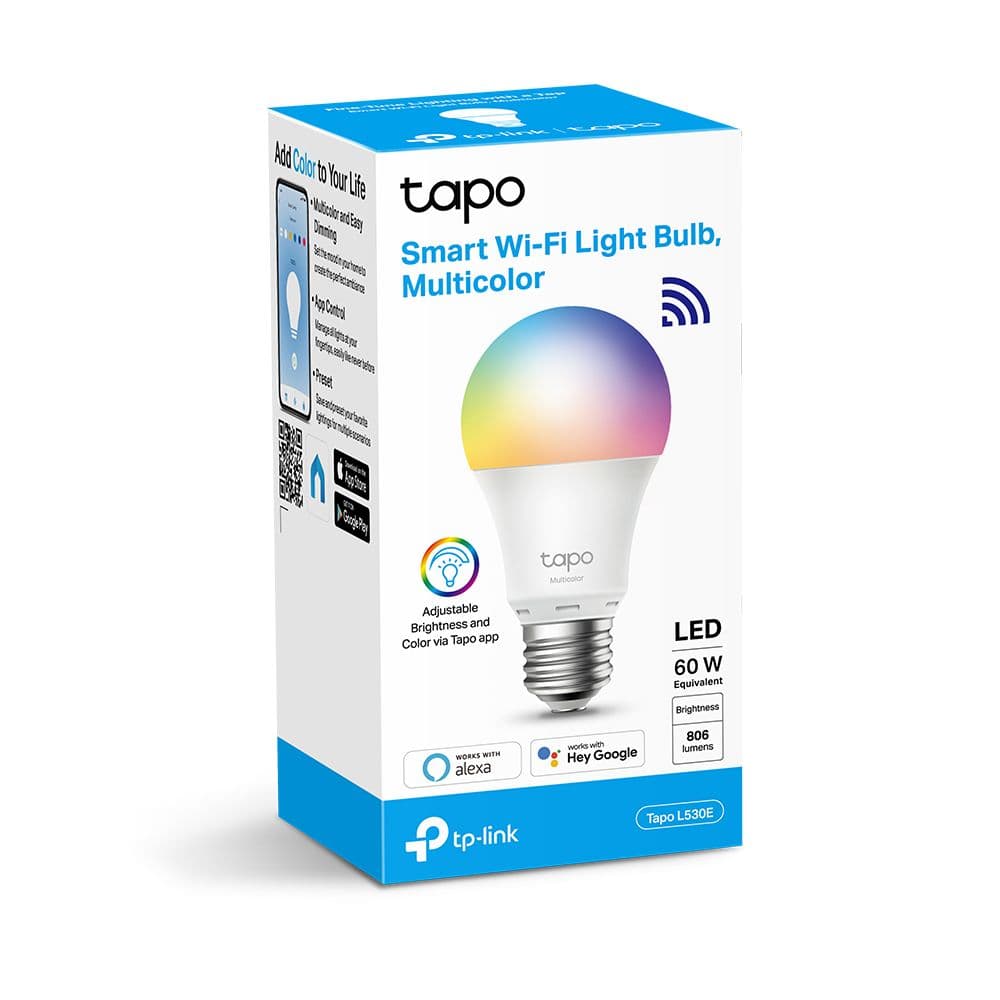TP-LINK LED Izzó Wi-Fi-s E27, váltakozó színekkel, TAPO L530E