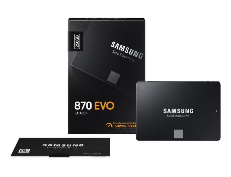 SAMSUNG SSD 870 EVO 250GB SATA3 2,5" fekete