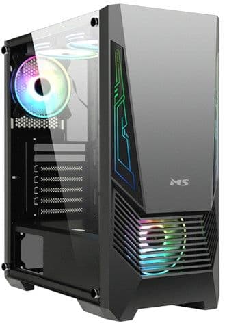 MS Számítógépház, Armor V305, ATX, Fekete - RGB