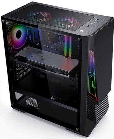 MS Számítógépház, Armor V305, ATX, Fekete - RGB