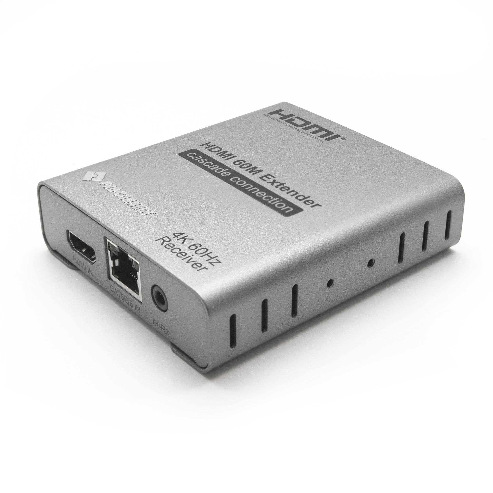 PROCONNECT Extender HDMI 1.4, Over LAN, Cat5e/6, Infra, 4k@60Hz, HDMI loop out, 60m-ig