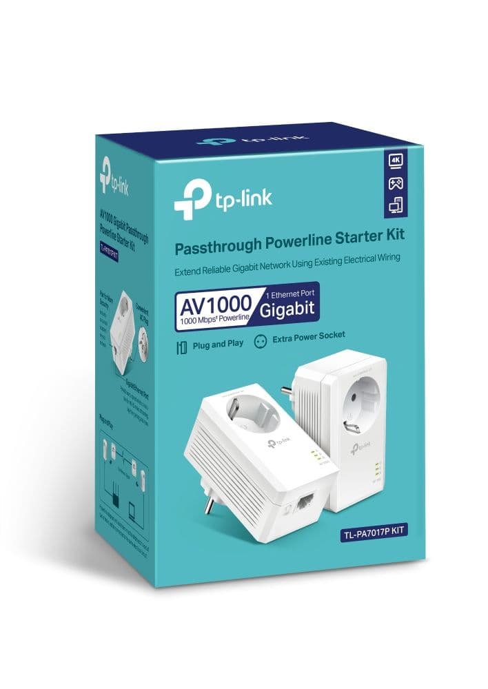 TP-LINK Powerline AV1000 1x1000Mbps, TL-PA7017P KIT