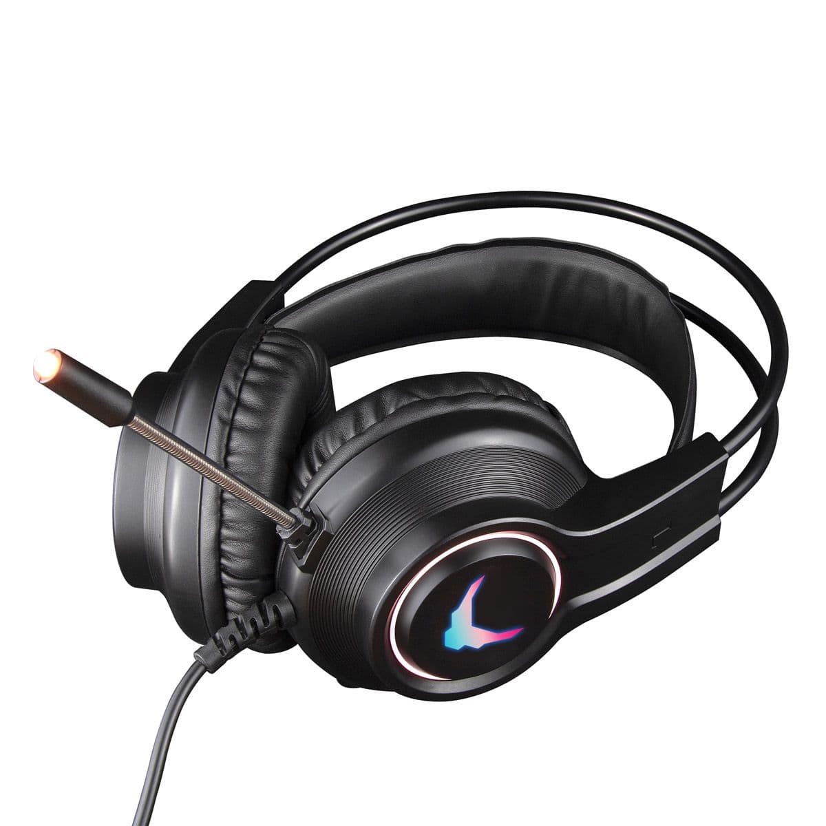 VARR Gaming Fejhallgató, RGB, 2x 3,5mm Jack, USB, fekete