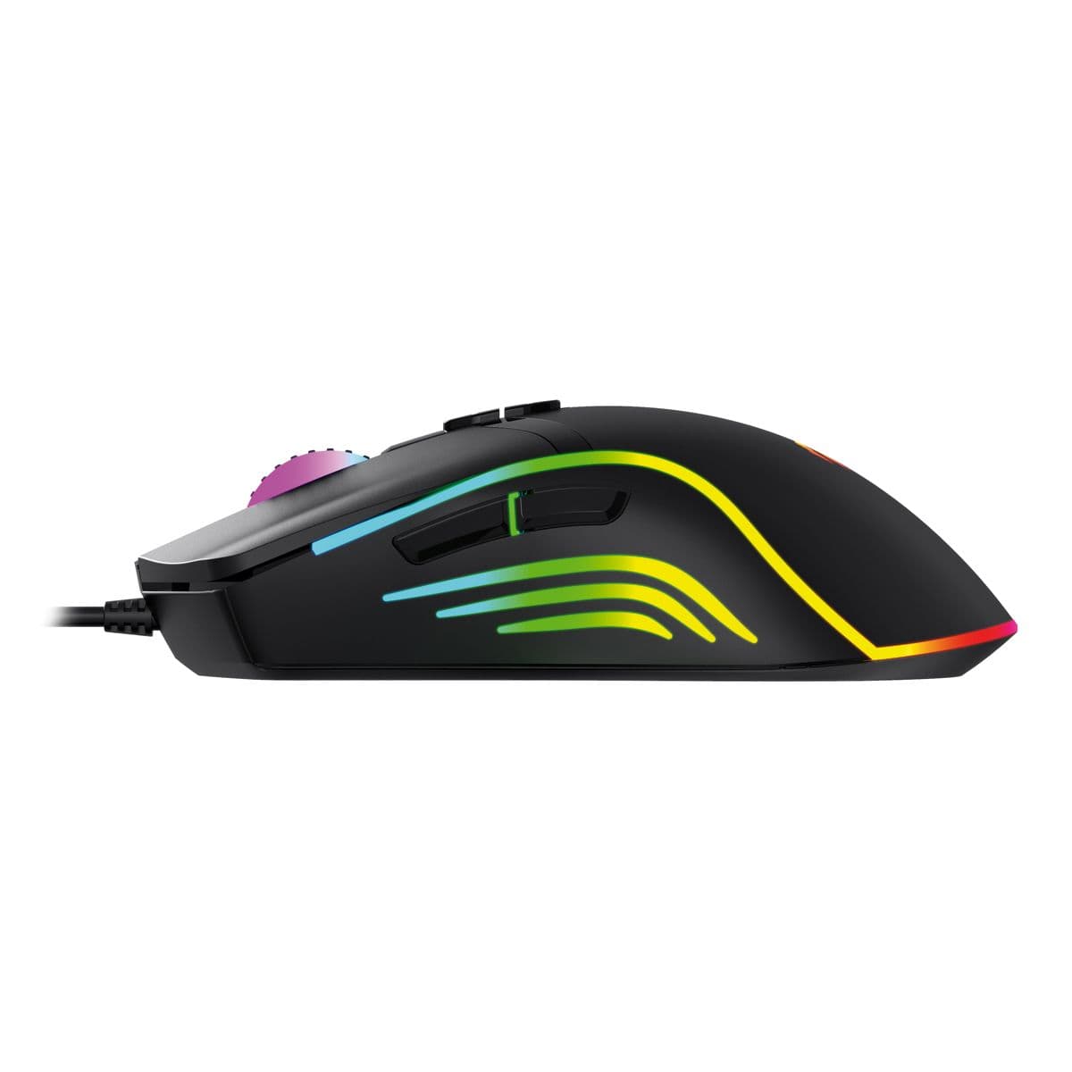 VARR Gaming Egér, RGB, 6400 DPI, USB, vezetékes, fekete