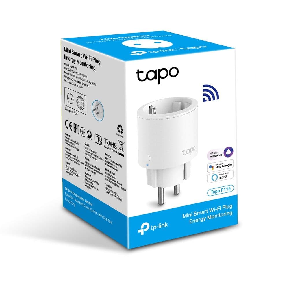 TP-LINK Wi-Fi okos dugalj, Fogyasztás mérővel, Tapo P115(1-PACK)