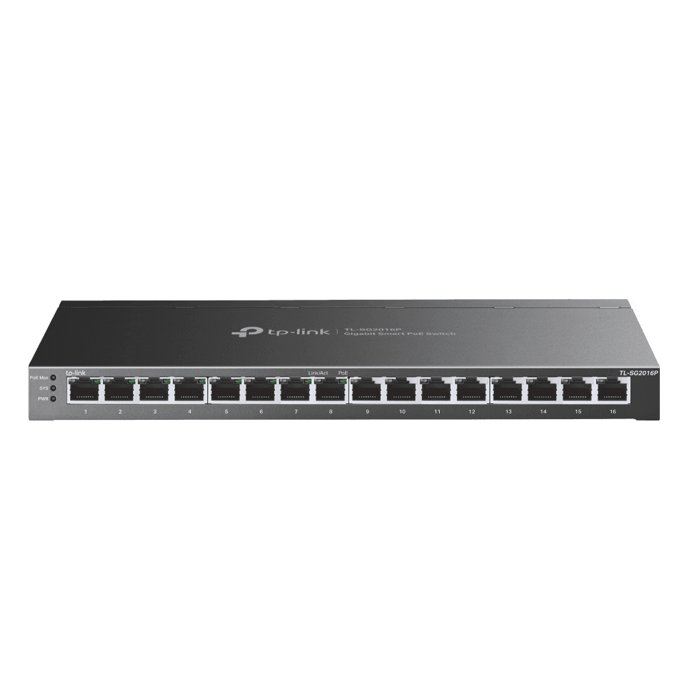 TP-LINK Switch 16x  Gigabit 8 port PoE+ TL-SG2016P