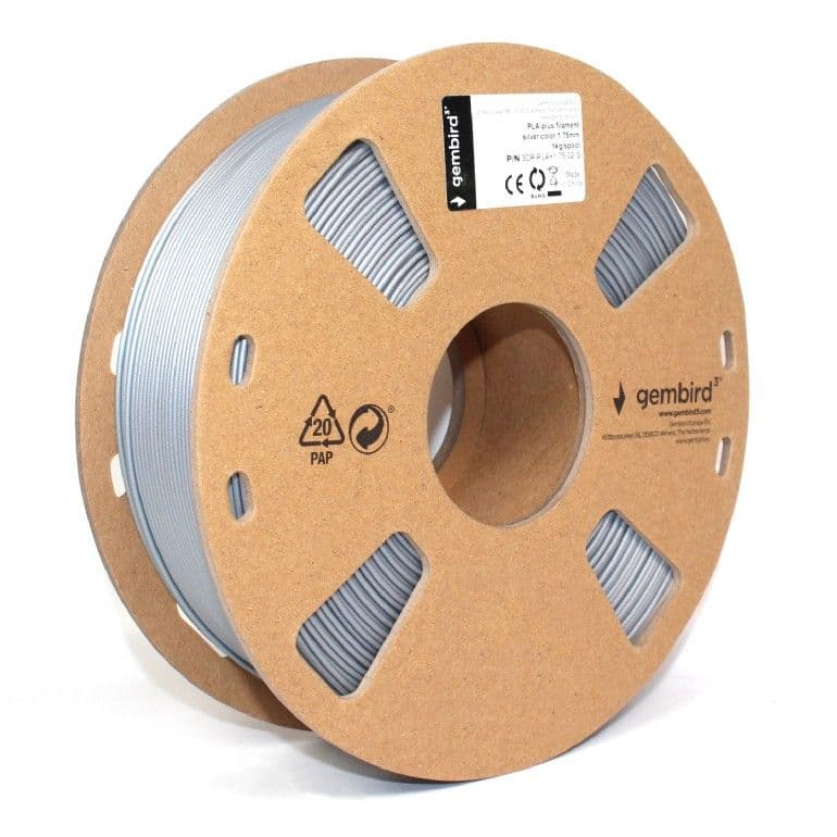 GEMBIRD 3DP-PLA+1.75-02-S Silver 1,75mm 1kg