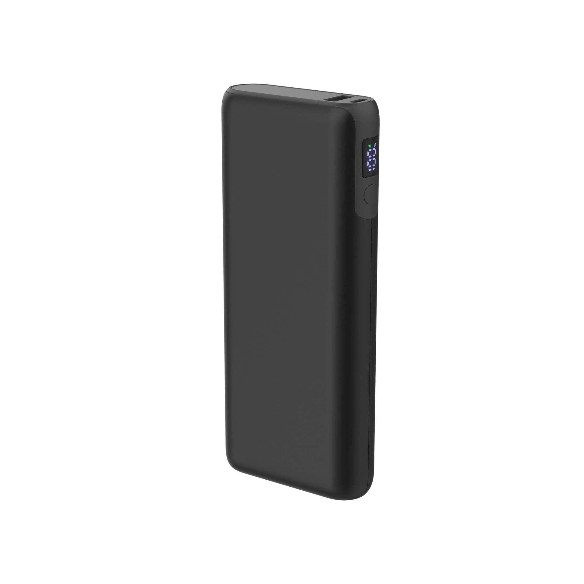 PLATINET Power Bank hordozható töltő 20000mAh, 2 USB-C, 3,7V 74Wh, fekete