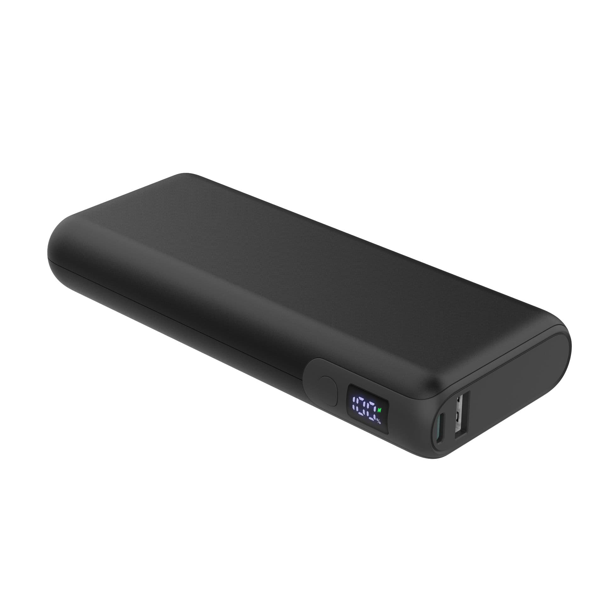 PLATINET Power Bank hordozható töltő 20000mAh, 2 USB-C, 3,7V 74Wh, fekete