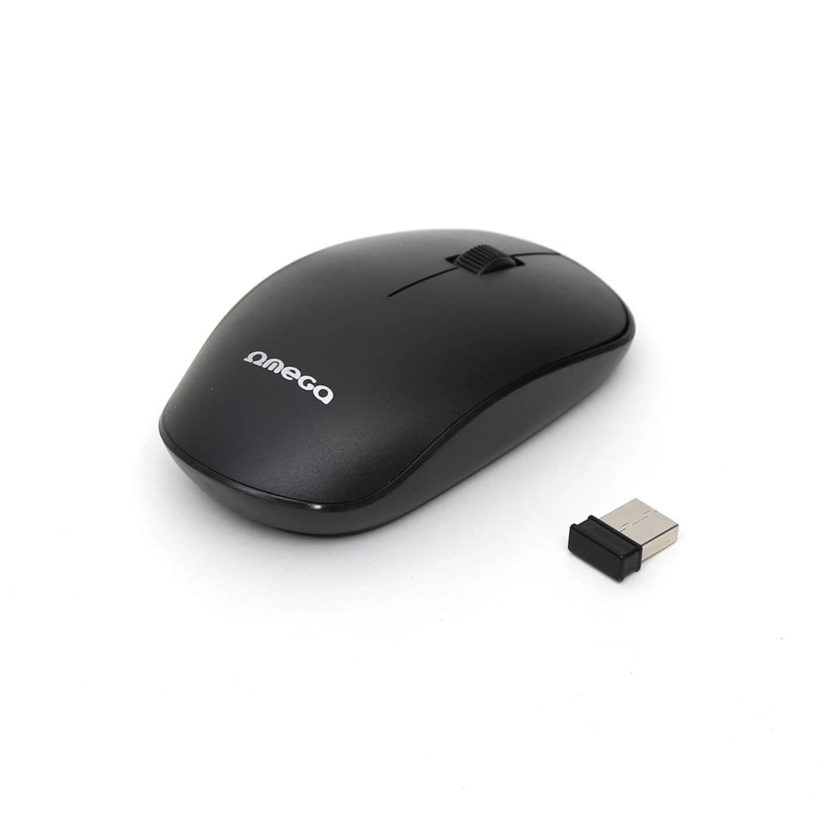 OMEGA Egér, Wireless, vezeték nélküli, 1200 DPI, fekete