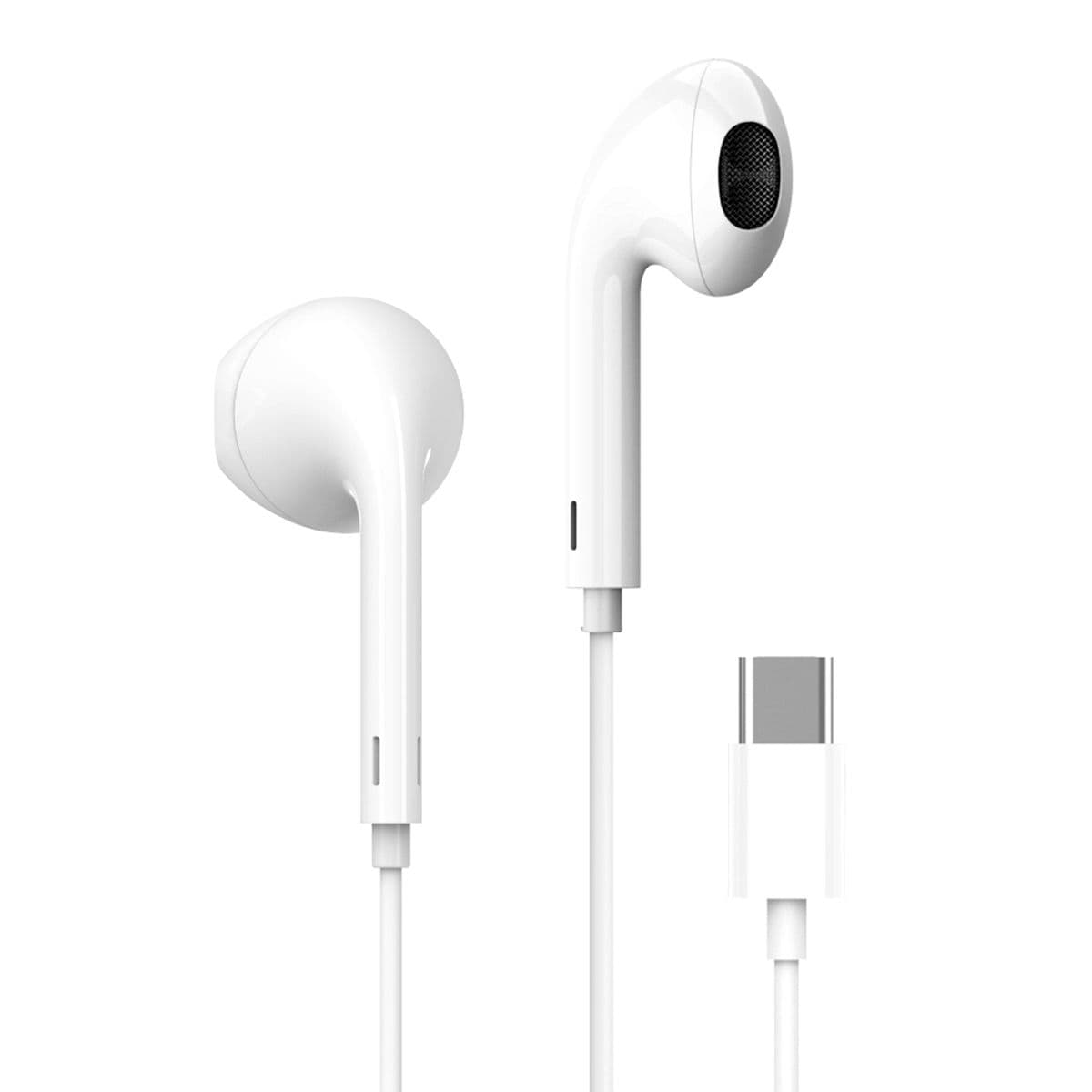 FIESTA Fülhallgató, vezetékes, USB-C, mikrofonnal, fehér