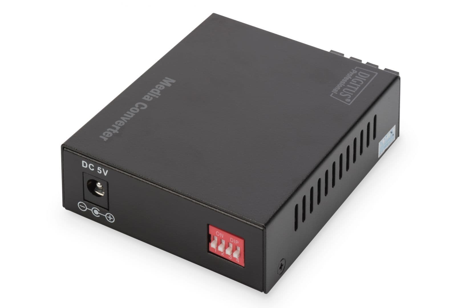 DIGITUS Média Konverter, Gigabit Ethernet Multimód, fekete