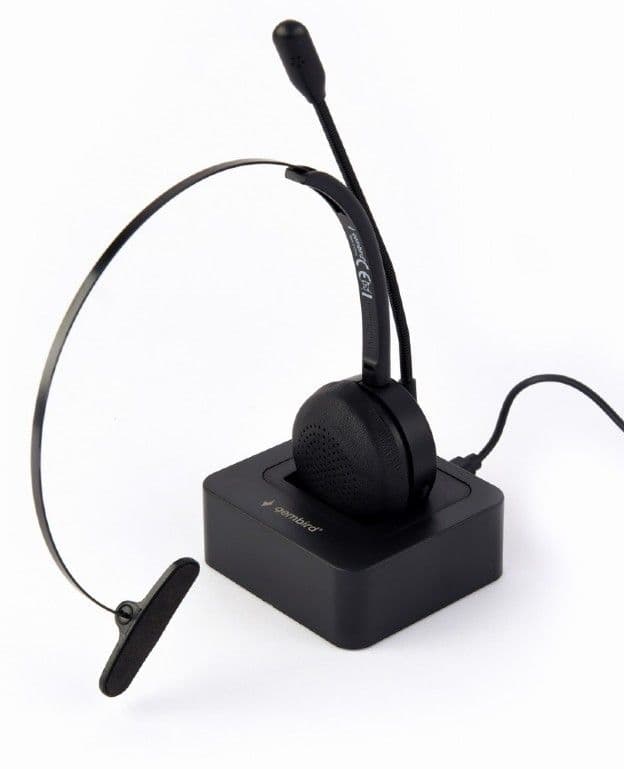 GEMBIRD Headset, BT, Bluetooth, call center headset, mono, fekete
