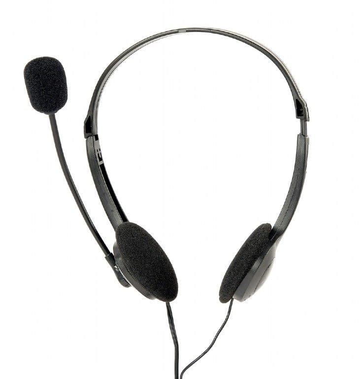 GEMBIRD Headset, Sztereó fejhallgató, Stereo Headset, fekete