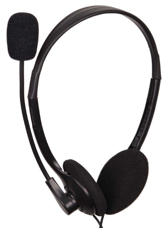 GEMBIRD Headset, Sztereó fejhallgató, Stereo Headset, fekete
