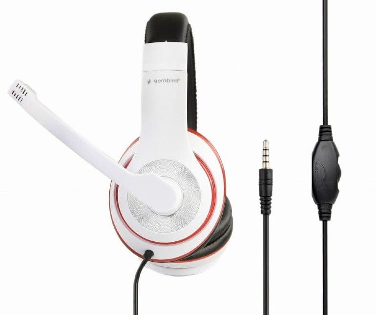 GEMBIRD Headset, Sztereó fejhallgató, Stereo Headset - MHS-03-WTRDBK