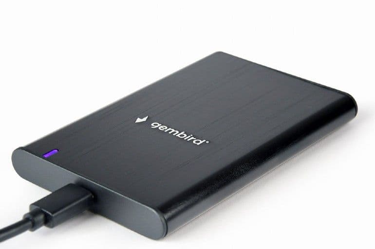 GEMBIRD USB-C 3.0 2.5" külső hdd ház, fekete