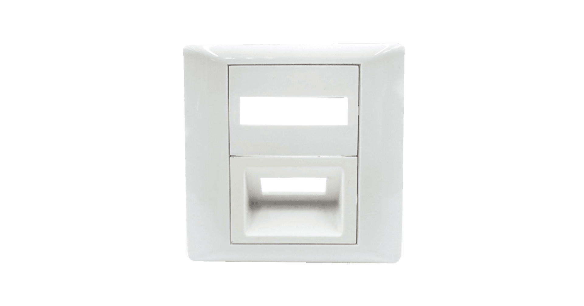 NIKOMAX Fali aljzat kerettel, Optikai, 86x86mm, SC Duplex/LC Quadro, fehér